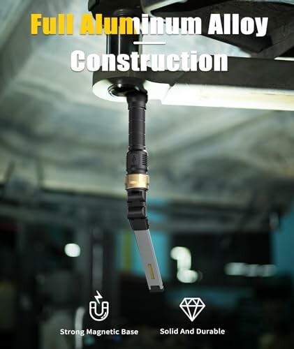 Aluminum alloy construction tool with magnetic base.