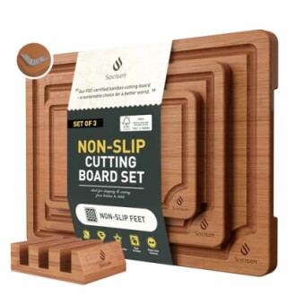 Socisen Bamboo Cutting Board Set