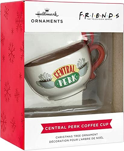 Central Perk coffee cup Christmas ornament in box