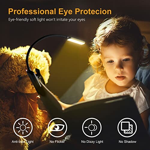 Gritin 9 LED Rechargeable Book Light