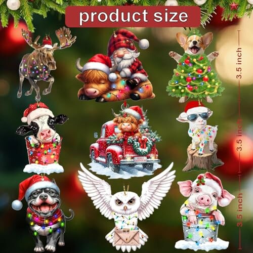 Funny Christmas Goat Ornament 2025