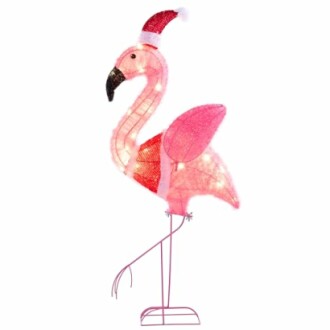 JOYIN Lighted Flamingo Christmas Decorations