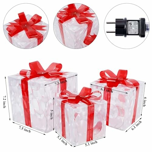 Lulu Home Christmas Lighted Boxes