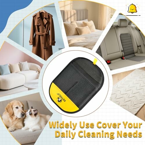 Versatile cleaning accessory for clothes, sofas, car seats, and pets.