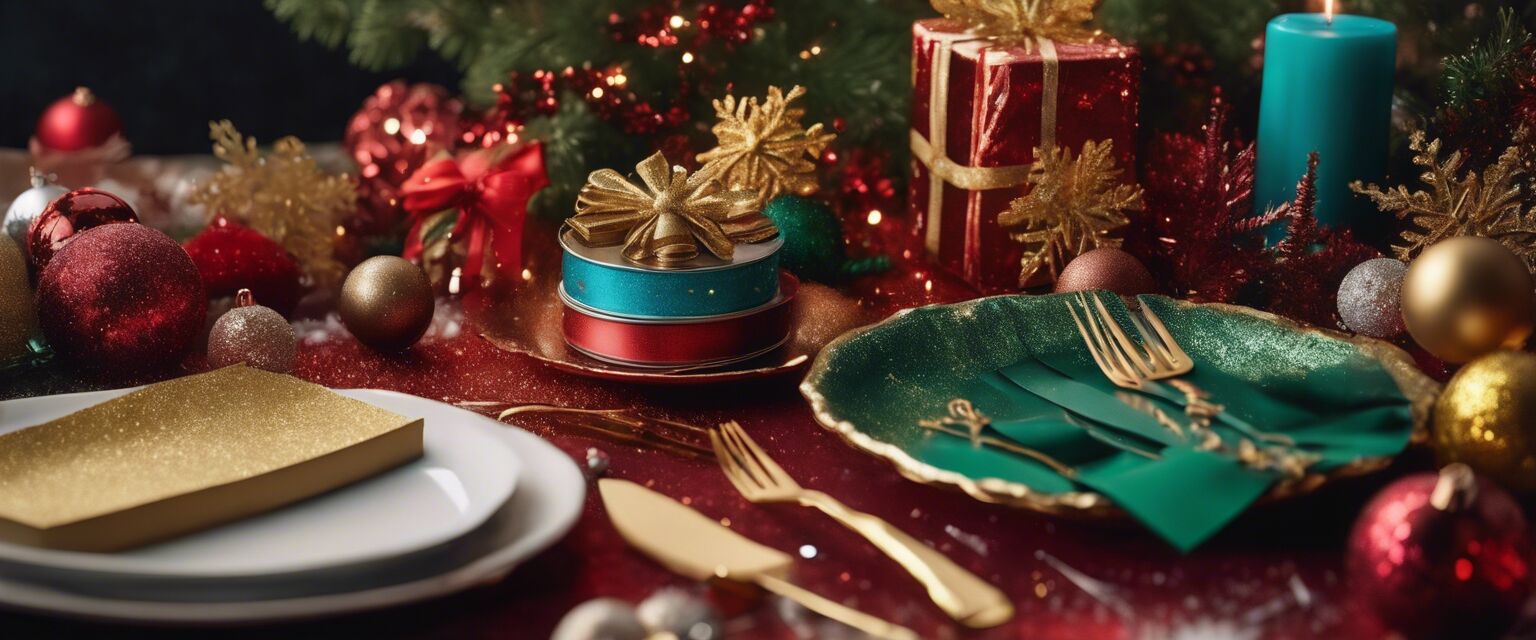 Crafting materials for Christmas crafts