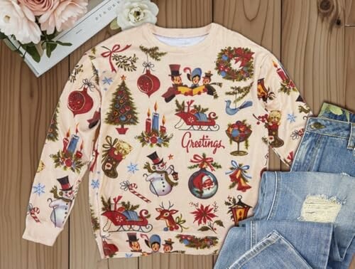 GREFLYING Vintage Christmas Shirts for Women