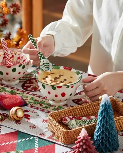 Christmas Ceramic Coffee Spoons