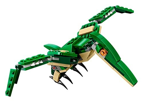 Green LEGO dragon with wings and claws