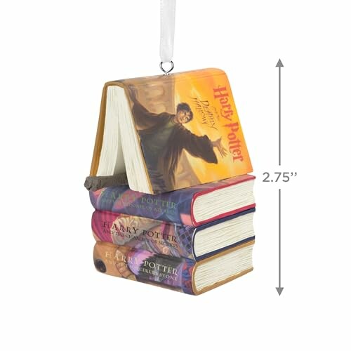 Harry Potter book stack ornament with cover art