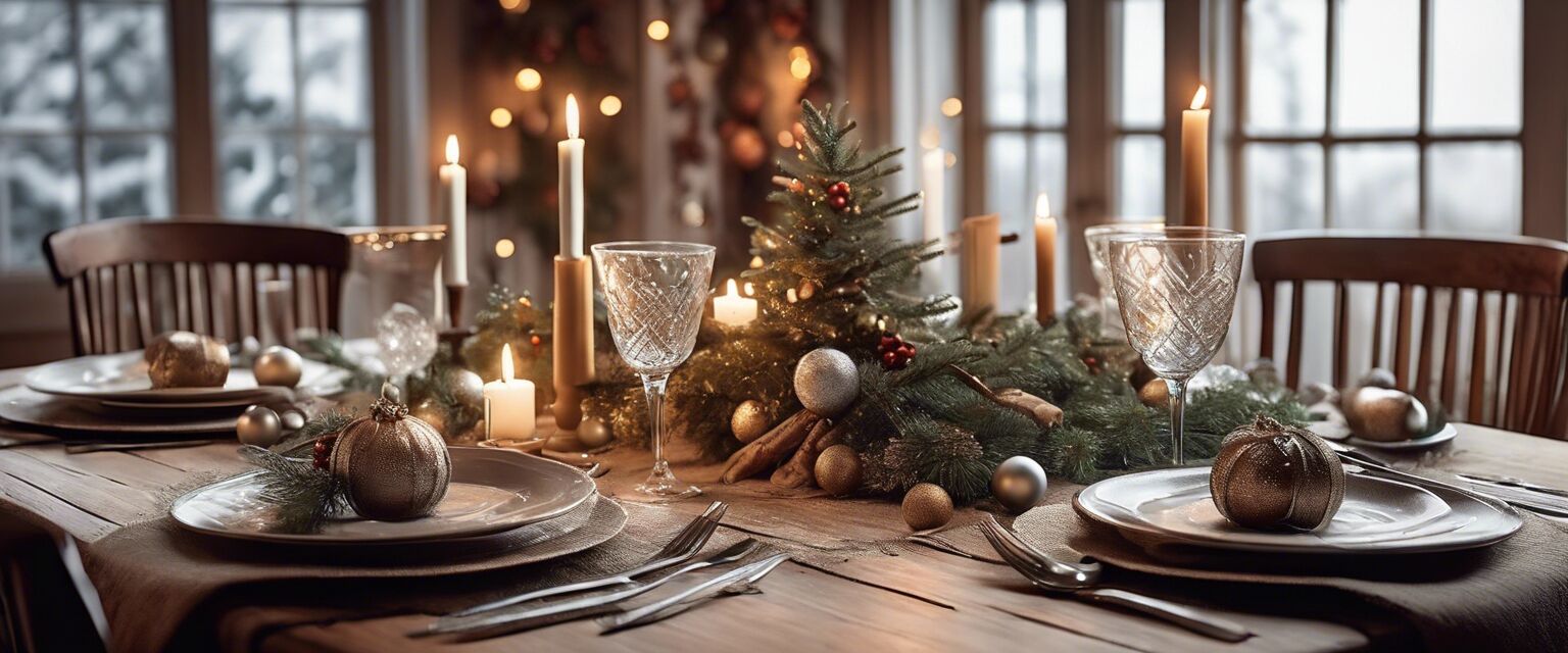 Holiday table setting