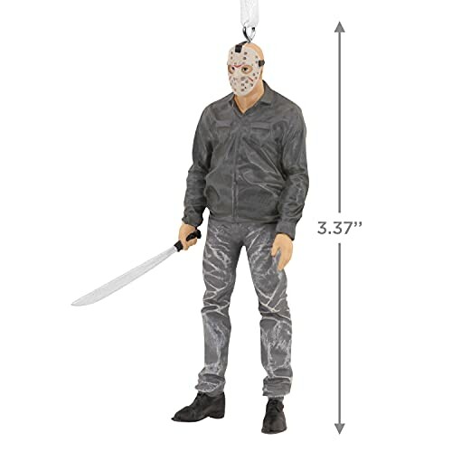 Figurine of a masked horror character with a machete.