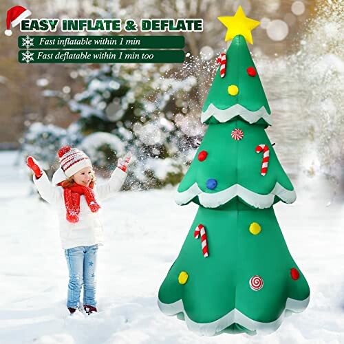 7 FT Tall Christmas Inflatable Tree