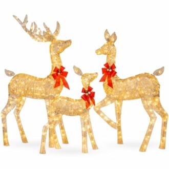 Best Choice Products Lighted Deer Family Set