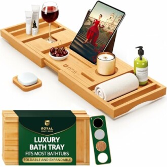 Royale Wood Bathtub Tray Caddy