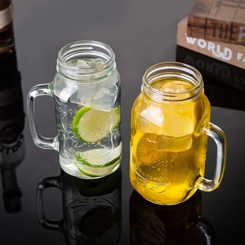 QWEZXO 24 OZ Mason Jar Drinking Glasses