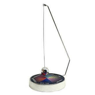 Pendulum decision maker with options like yes, no, maybe