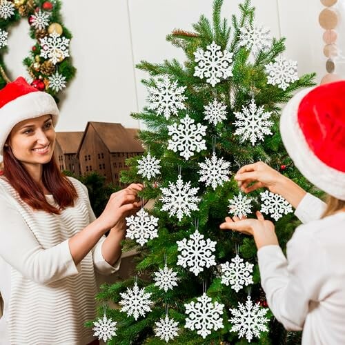 24PCS Snowflake Ornaments
