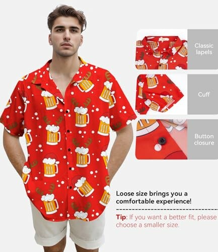Yoimira Hawaiian Shirts for Men