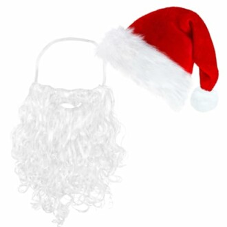 ROSAUI Santa Hat and Beard Set