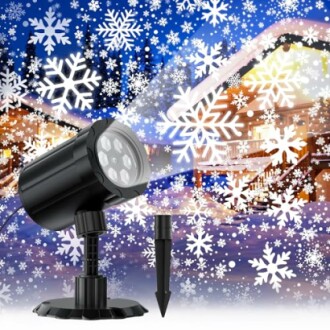 GUSODOR Dynamic Snowflake Projector