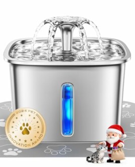 Veken Stainless Steel Cat Water Fountain