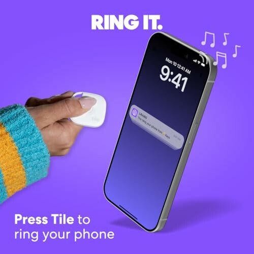 Person using Tile to locate phone