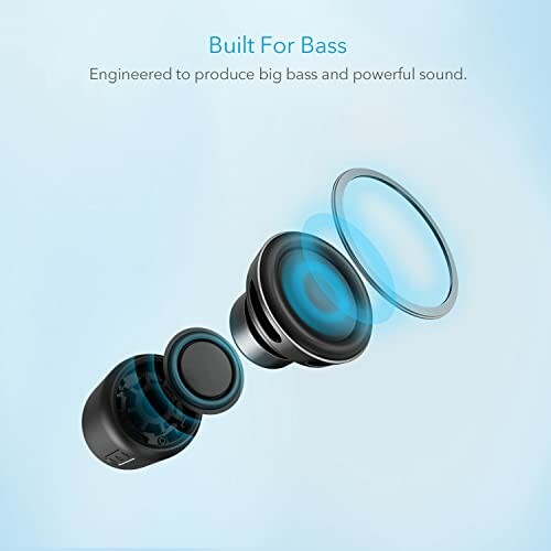 Wireless earbuds designed for enhanced bass and powerful sound.